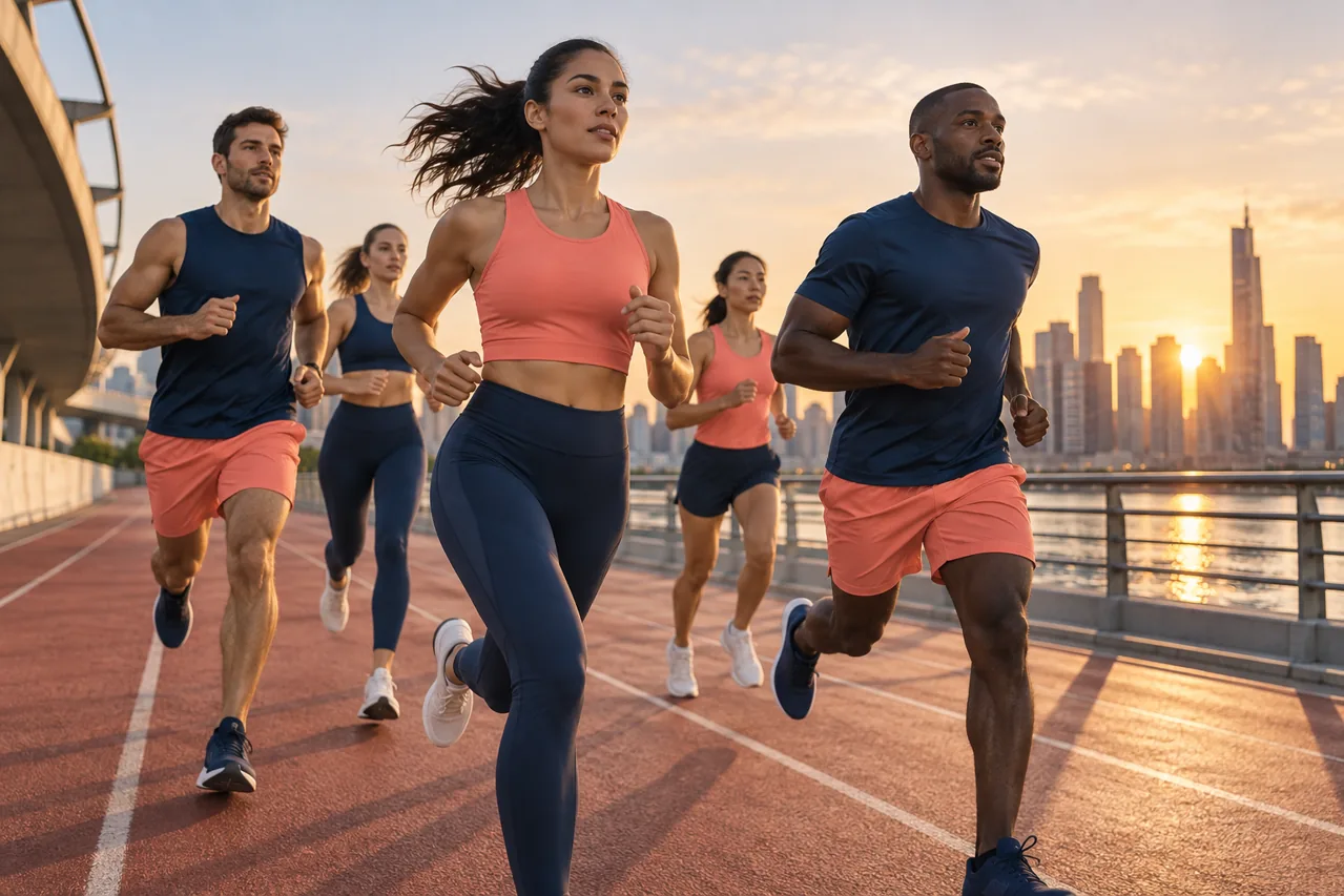 Running club — illustrative editorial image